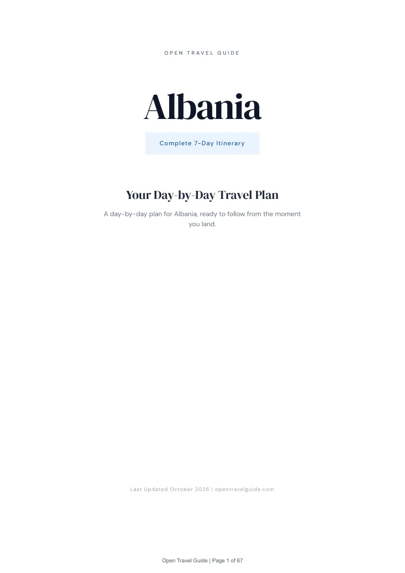 Albania 7-Day Itinerary: Cover