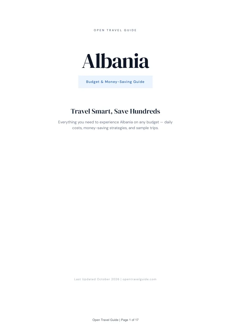 Albania Budget & Money-Saving Guide: Cover