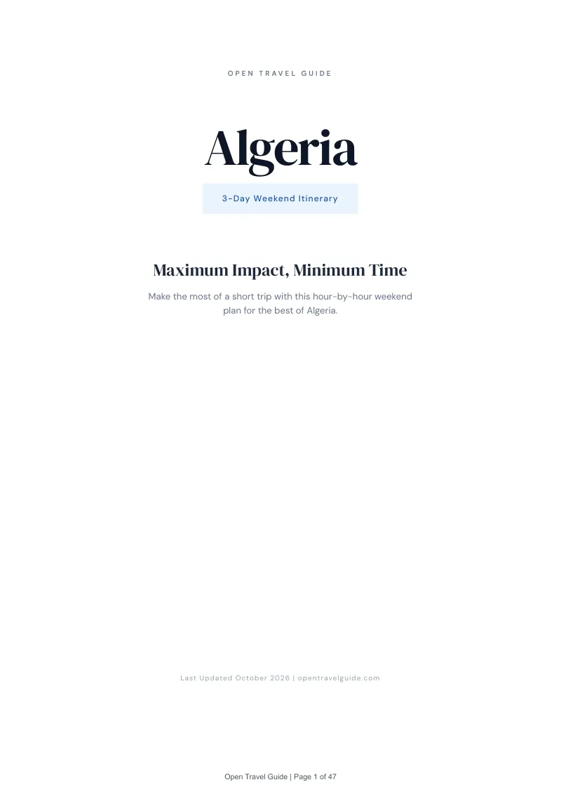 Algeria 3-Day Weekend Itinerary: Cover