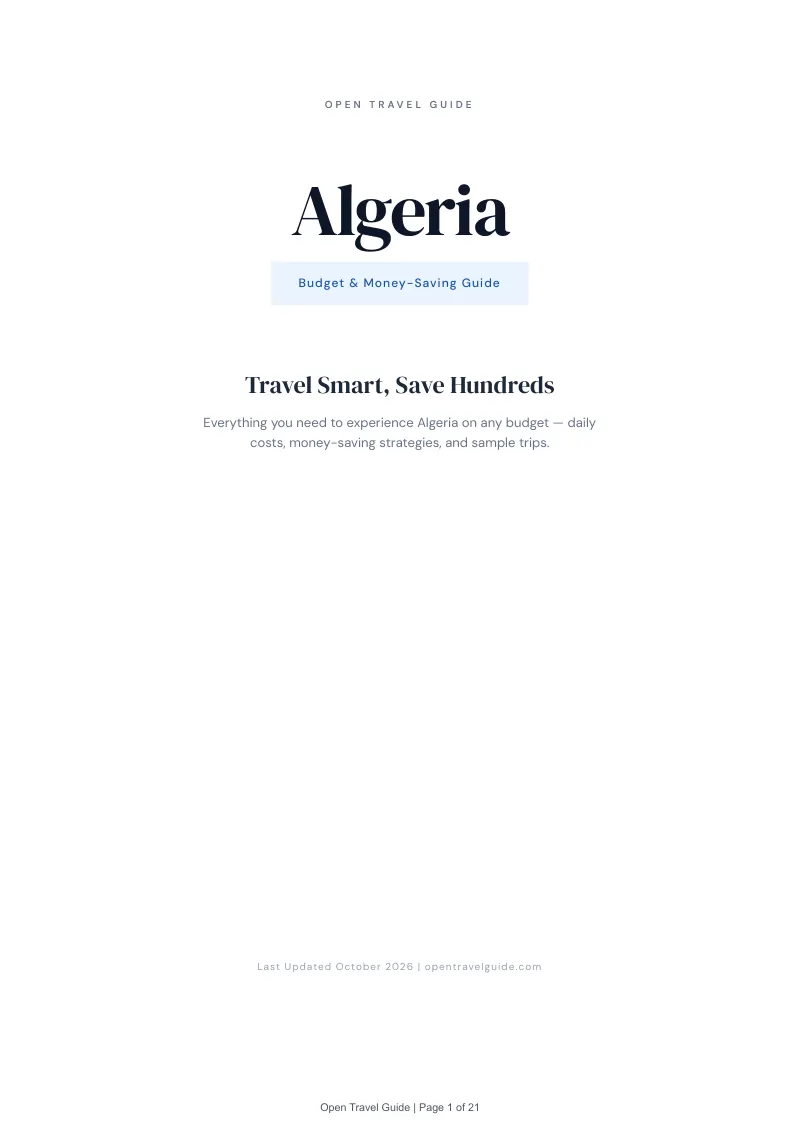 Algeria Budget & Money-Saving Guide: Cover