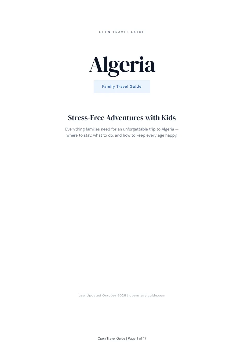Algeria Family Travel Guide: Cover
