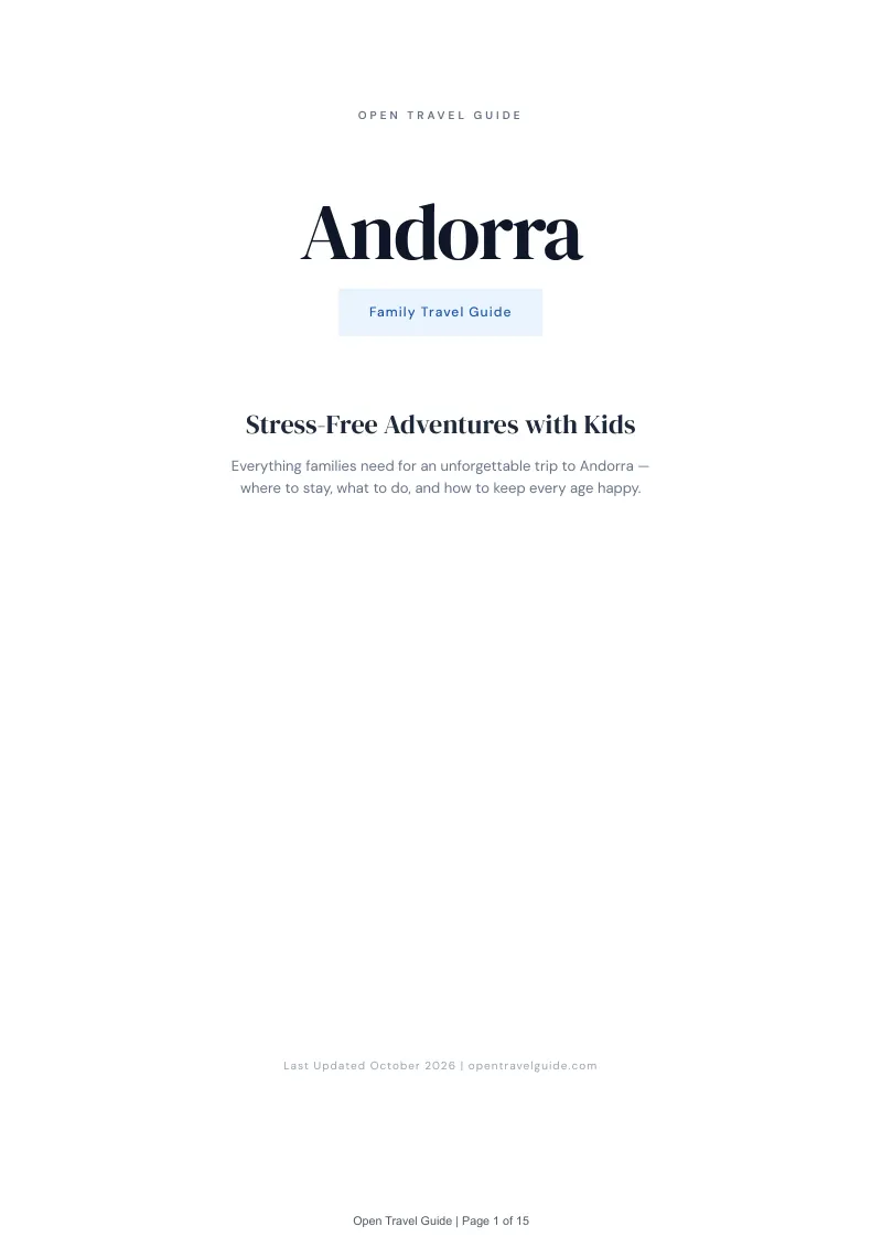 Andorra Family Travel Guide: Cover
