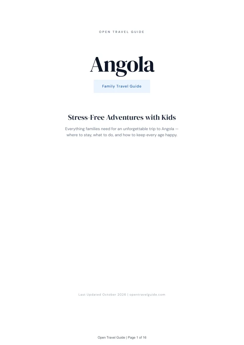 Angola Family Travel Guide: Cover