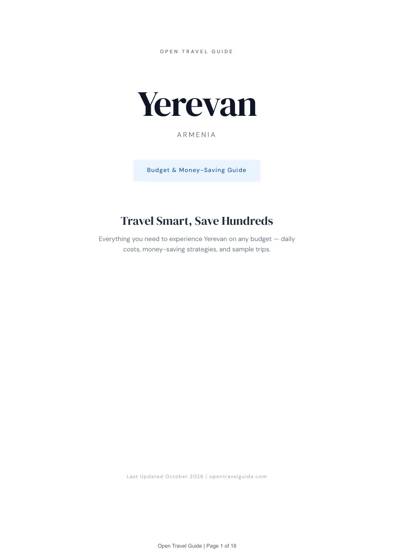 Yerevan Budget & Money-Saving Guide: Cover