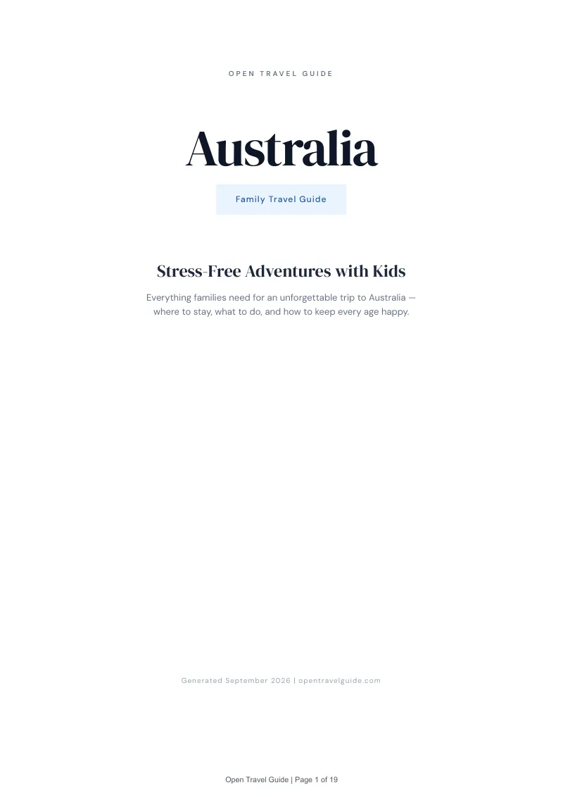 Australia Complete Travel Bundle: Family guide · Cover