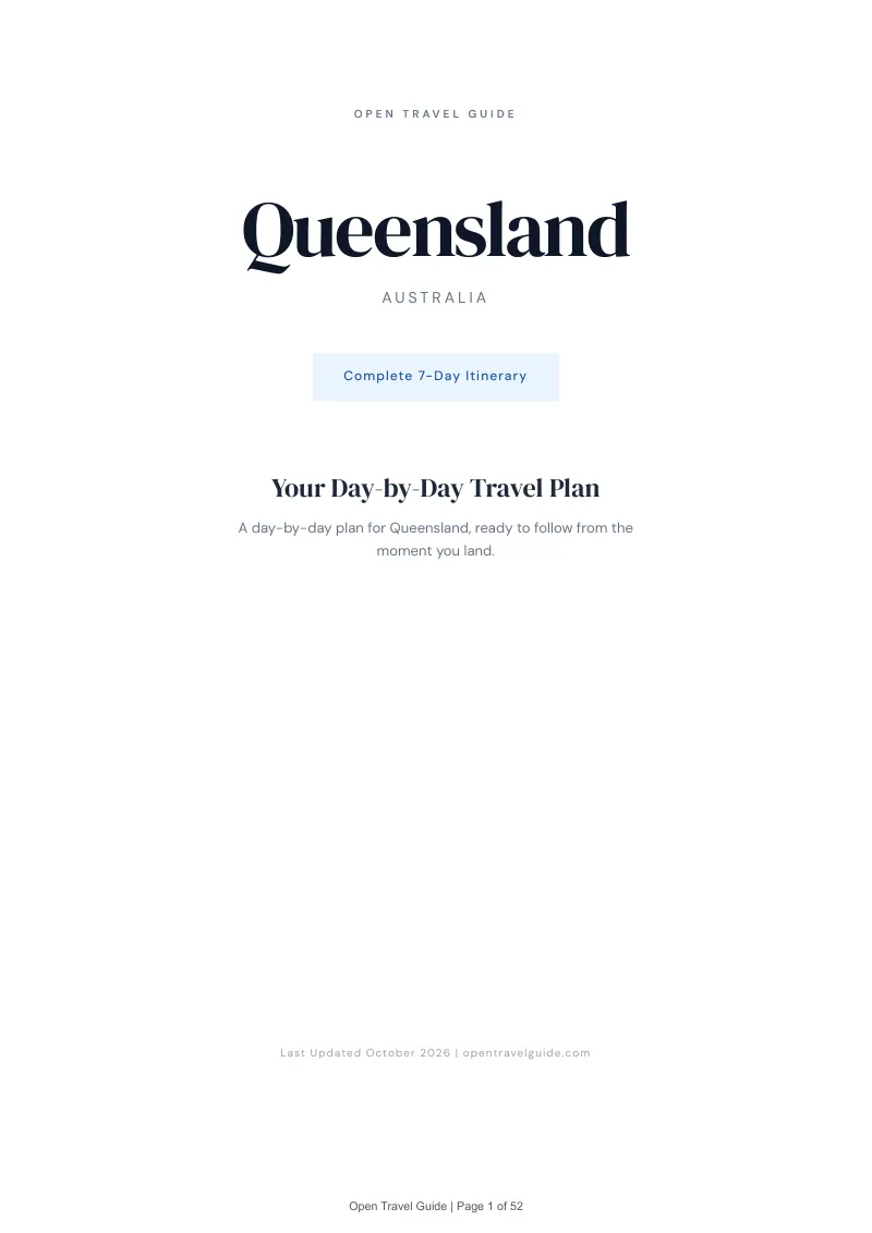 Queensland 7-Day Itinerary: Cover
