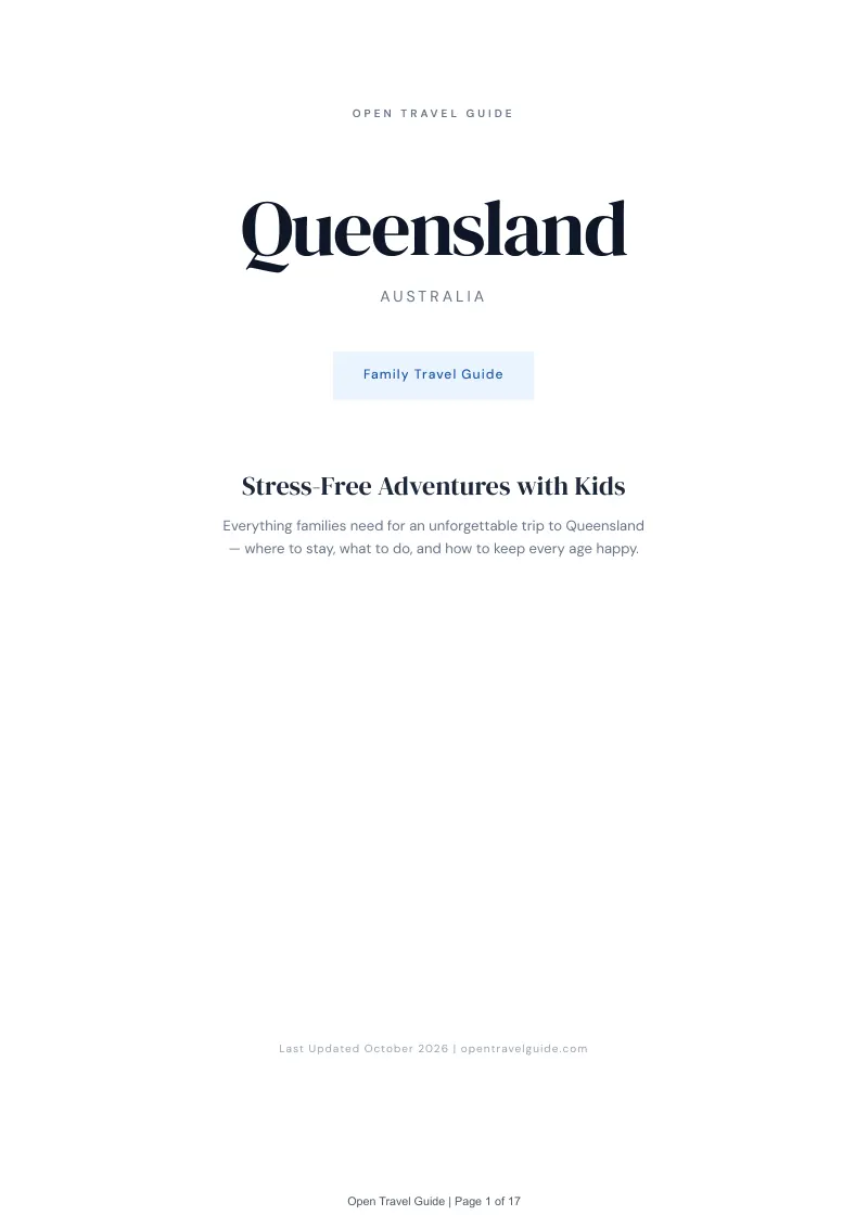 Queensland Family Travel Guide: Cover