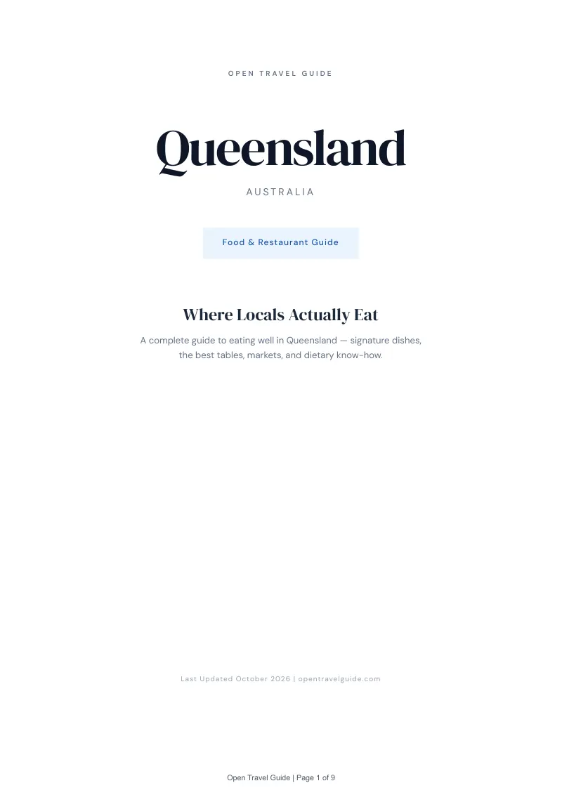 Queensland Food & Restaurant Guide: Cover
