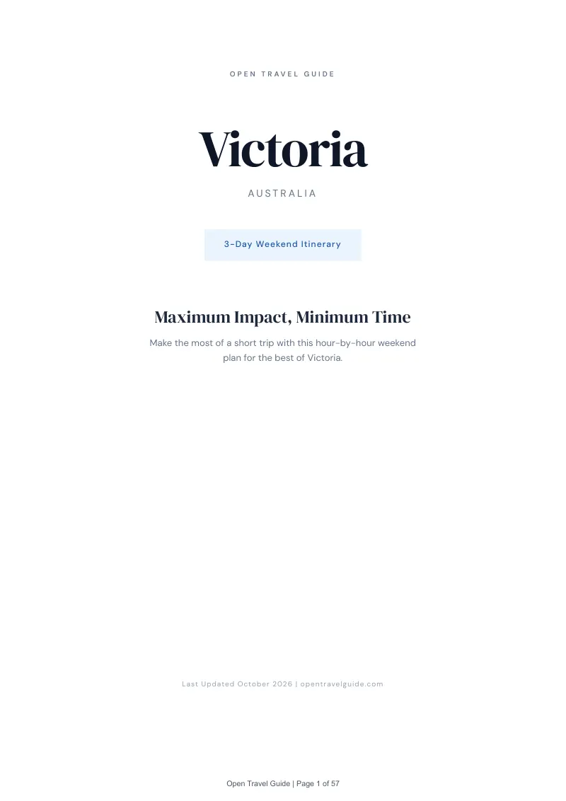 Victoria 3-Day Weekend Itinerary: Cover