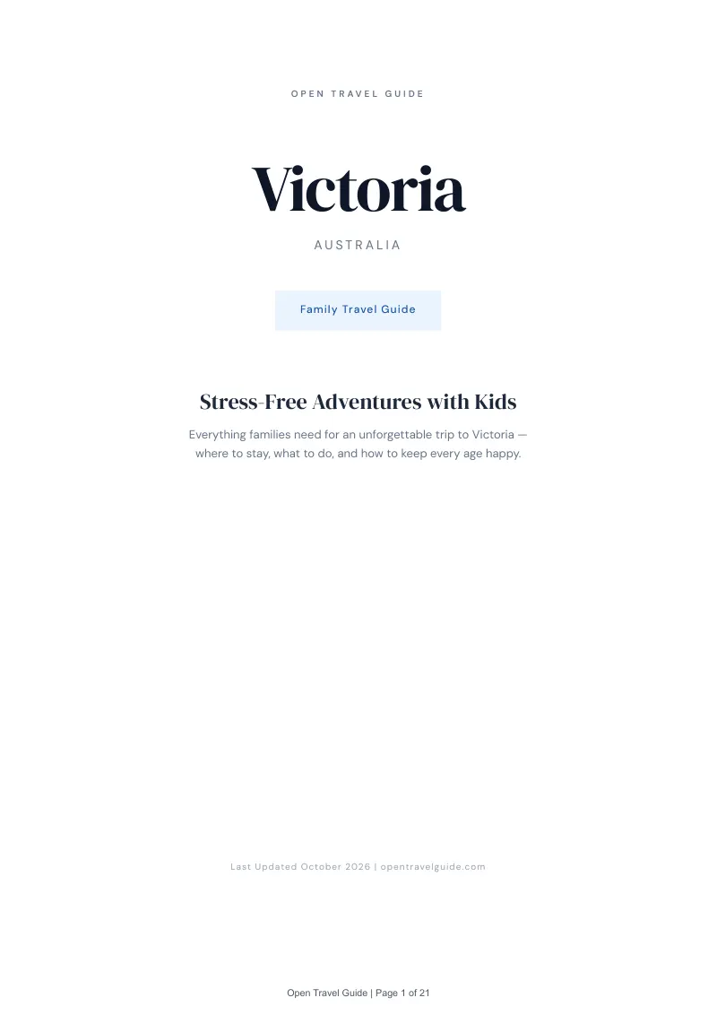 Victoria Family Travel Guide: Cover
