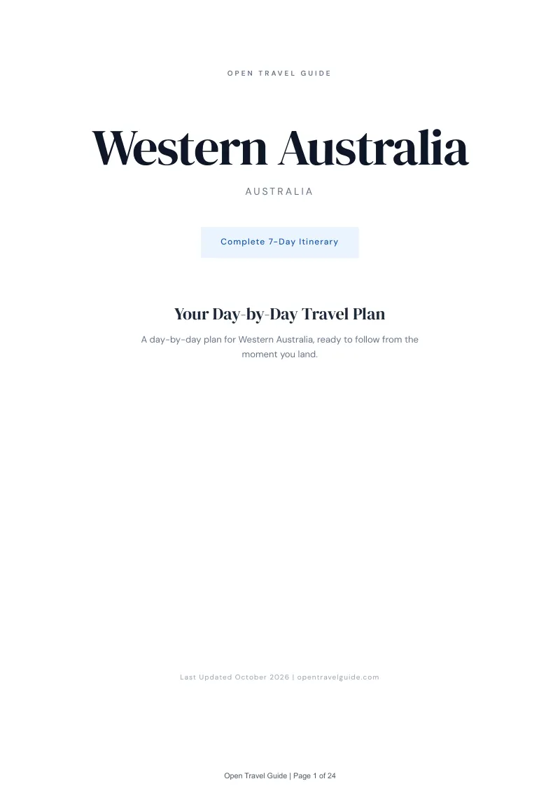 Western Australia 7-Day Itinerary: Cover