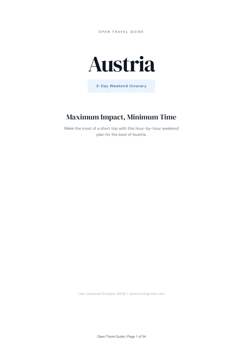 Austria 3-Day Weekend Itinerary: Cover