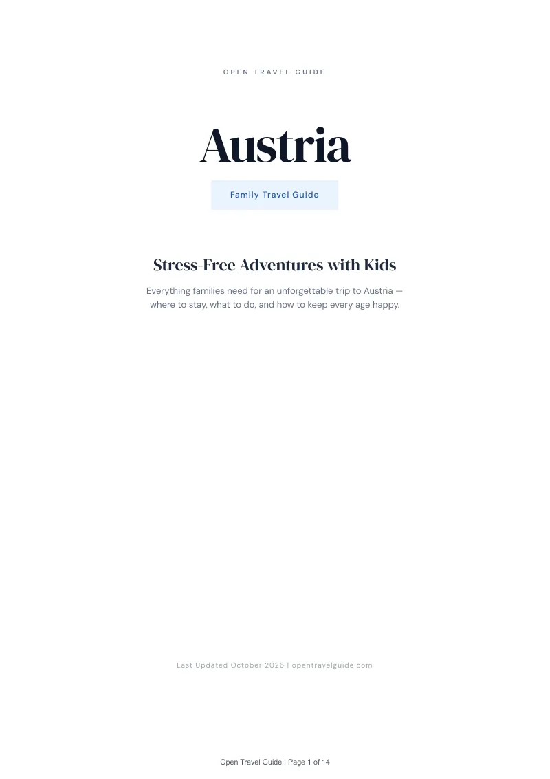 Austria Family Travel Guide: Cover