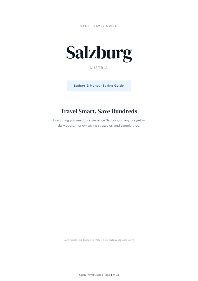 Salzburg Budget & Money-Saving Guide: Cover