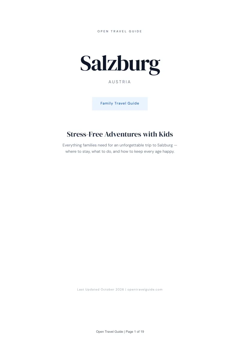 Salzburg Family Travel Guide: Cover