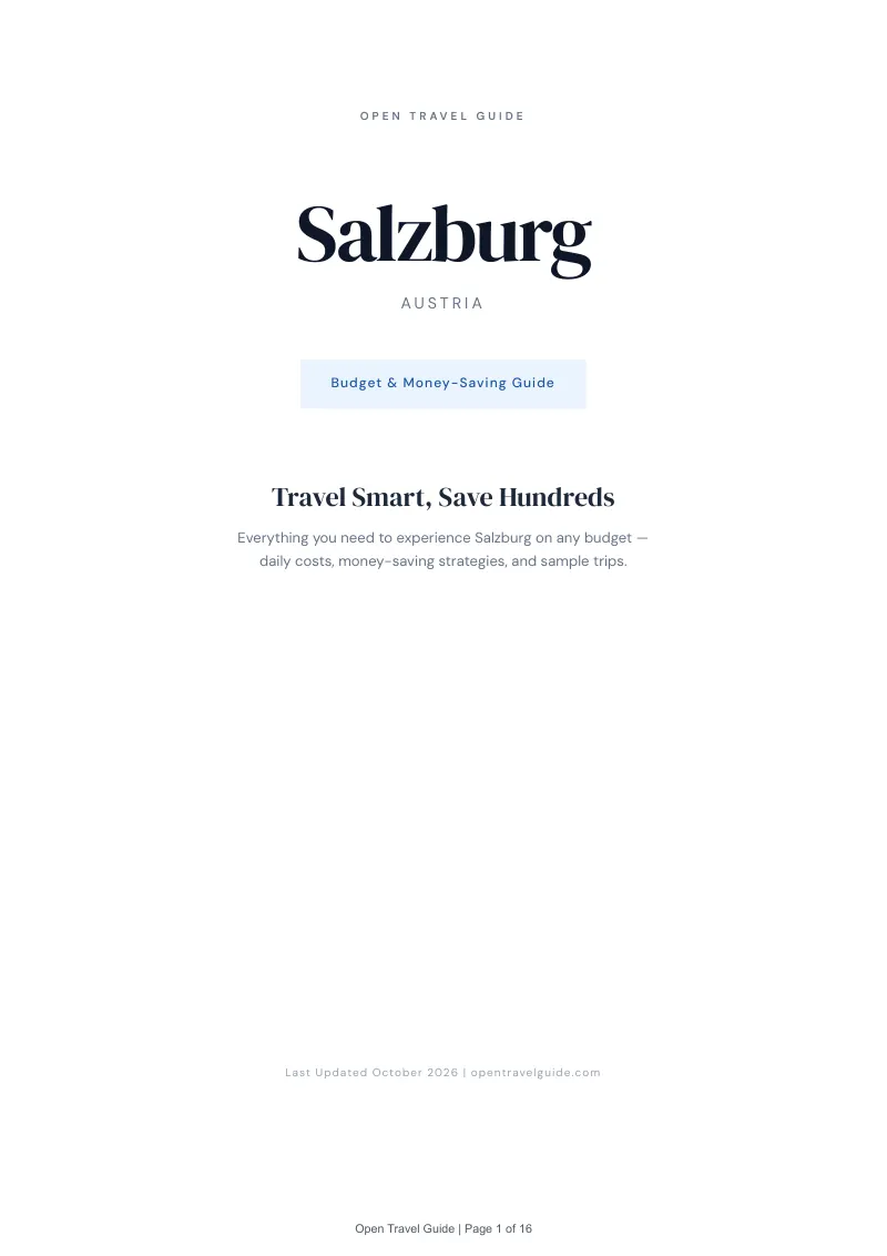 Salzburg Budget & Money-Saving Guide: Cover