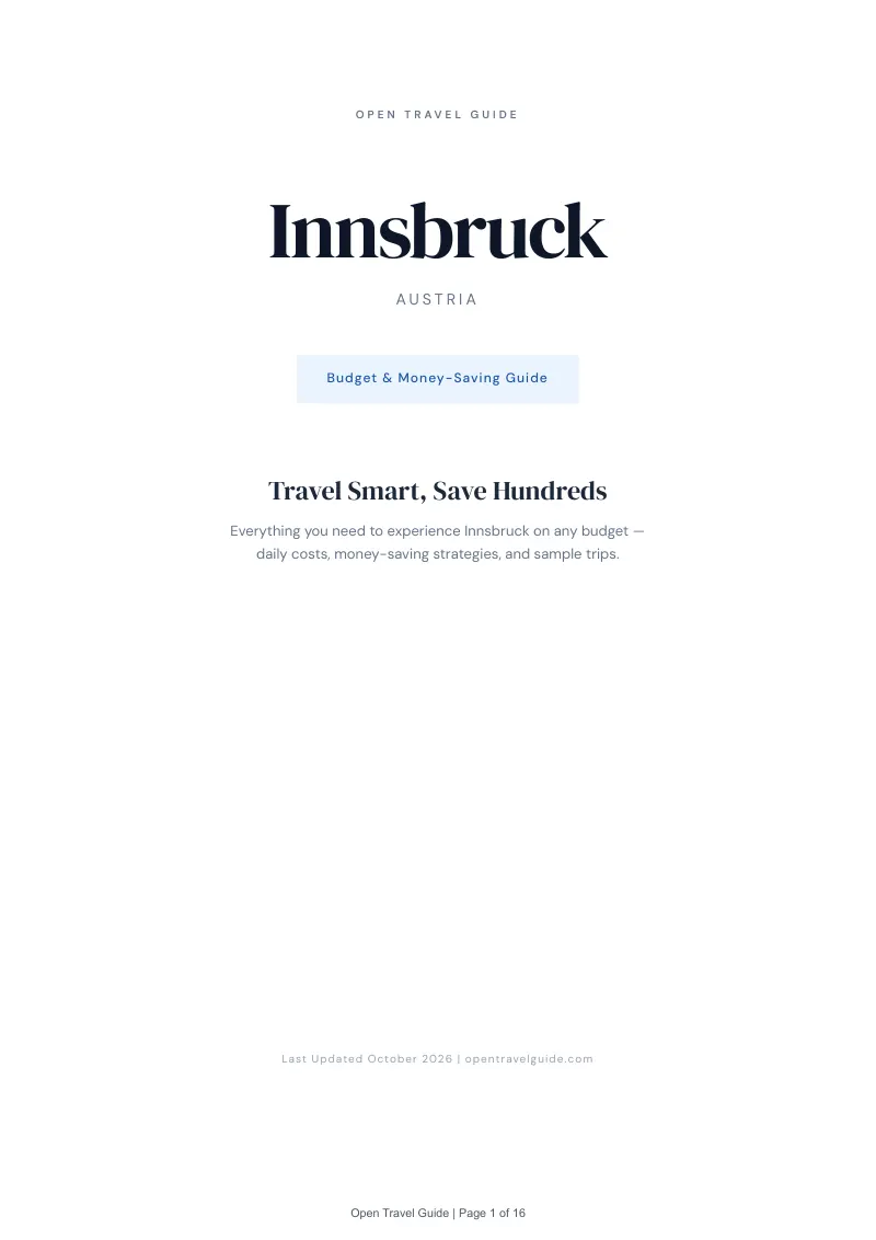 Innsbruck Budget & Money-Saving Guide: Cover