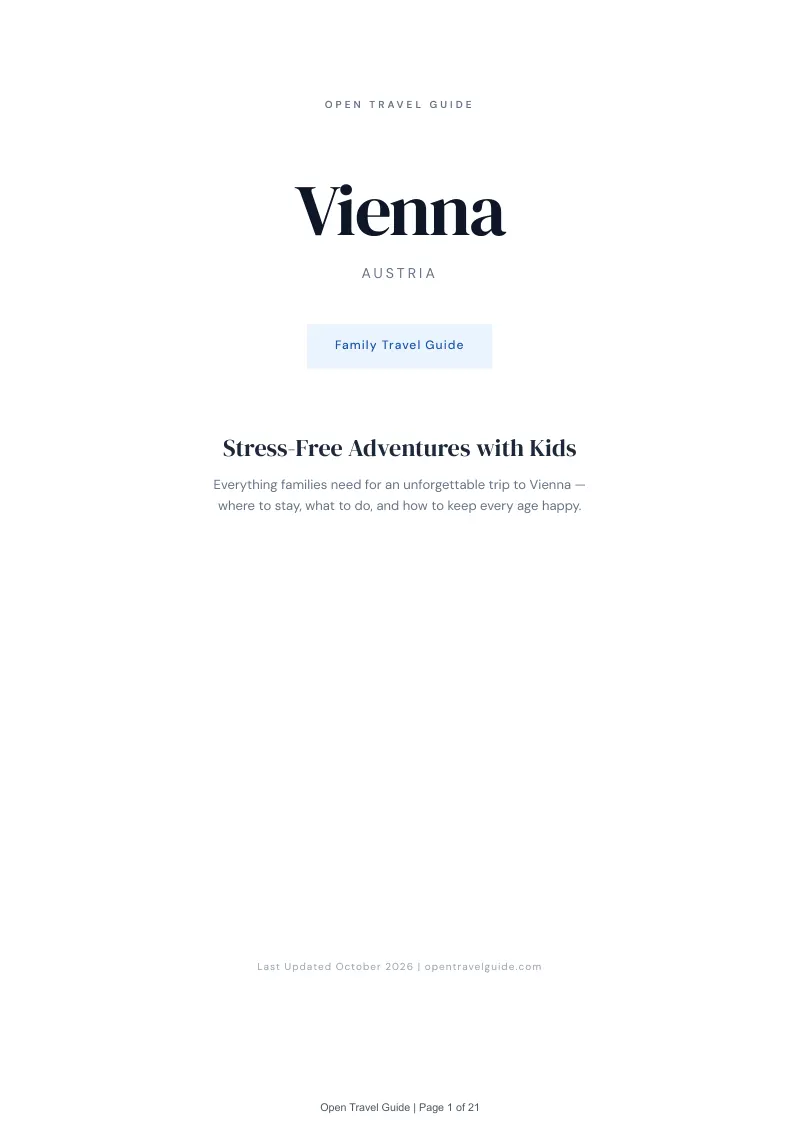 Vienna Family Travel Guide: Cover
