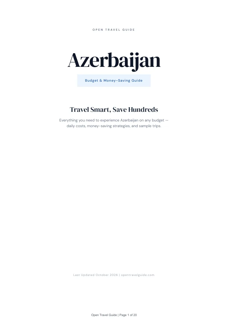 Azerbaijan Budget & Money-Saving Guide: Cover