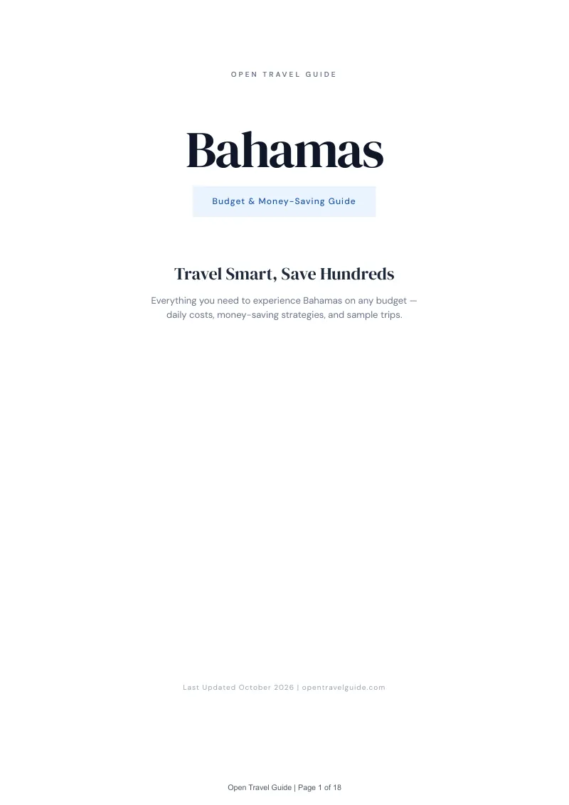 Bahamas Budget & Money-Saving Guide: Cover