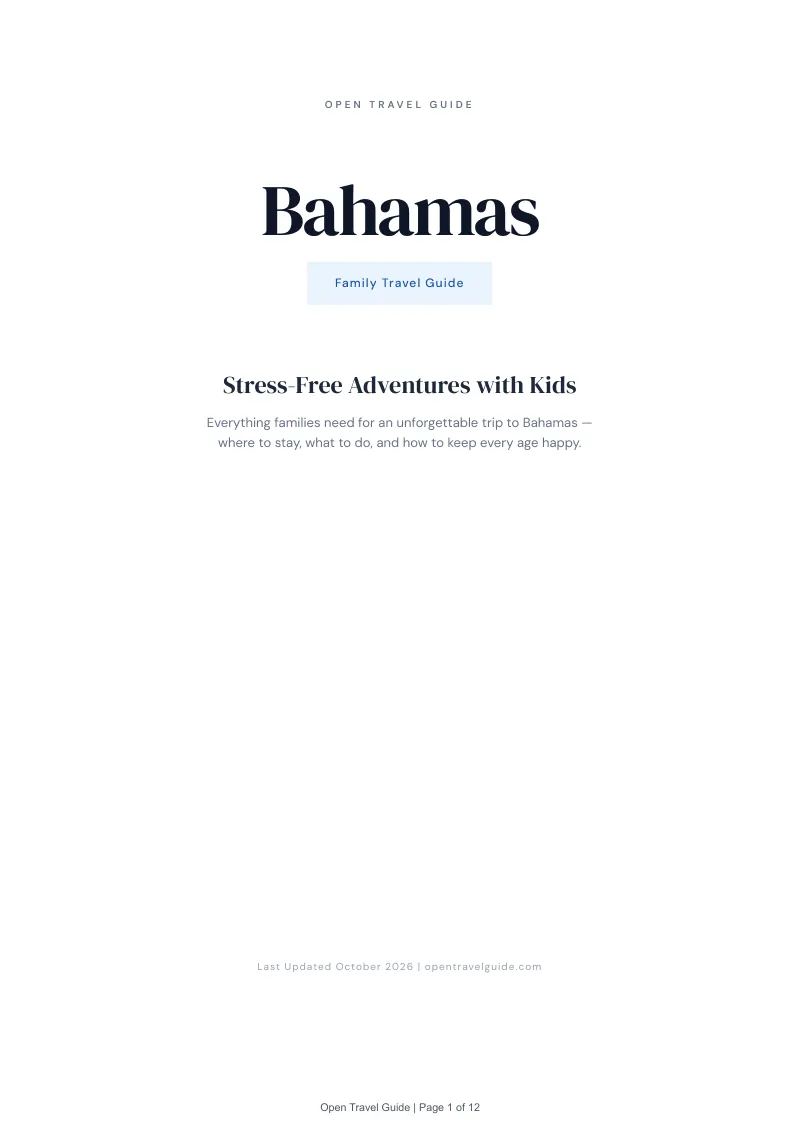 Bahamas Family Travel Guide: Cover