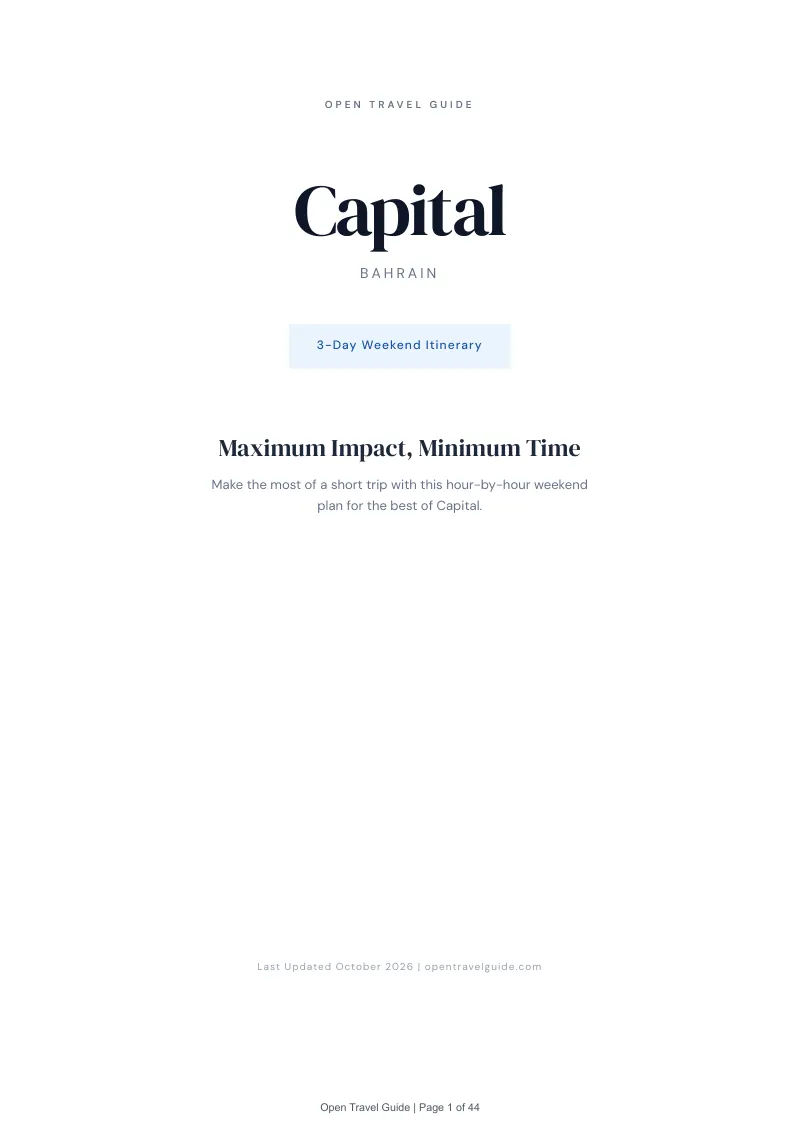 Capital 3-Day Weekend Itinerary: Cover