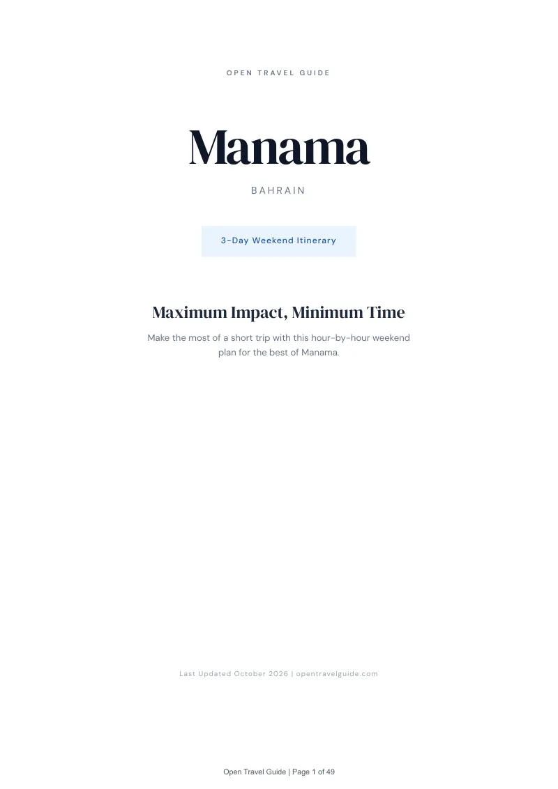 Manama 3-Day Weekend Itinerary: Cover
