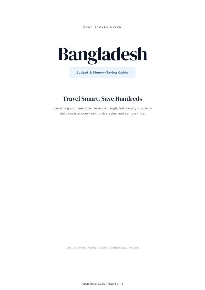 Bangladesh Budget & Money-Saving Guide: Cover