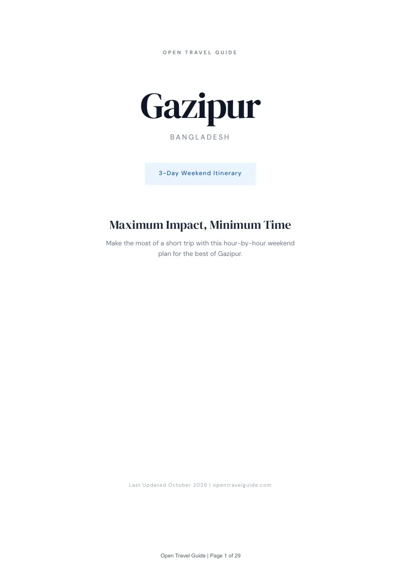 Gazipur 3-Day Weekend Itinerary: Cover