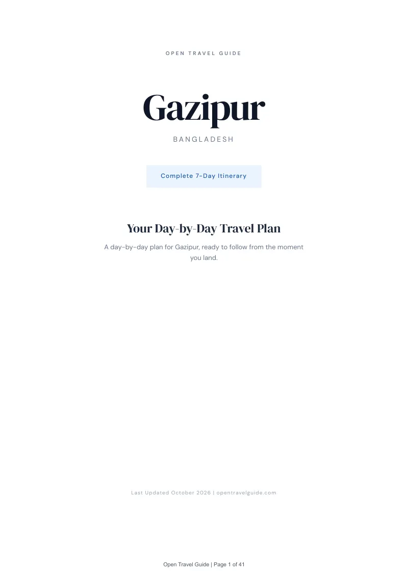 Gazipur 7-Day Itinerary: Cover