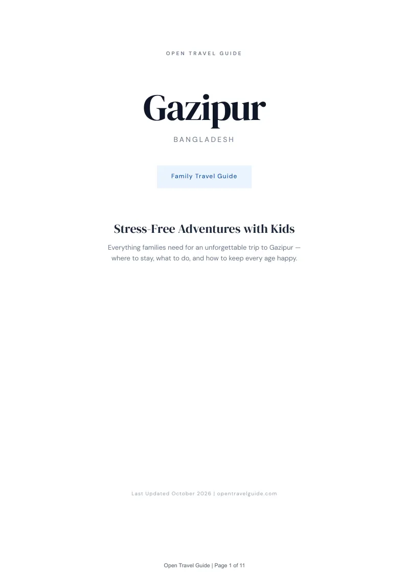 Gazipur Family Travel Guide: Cover