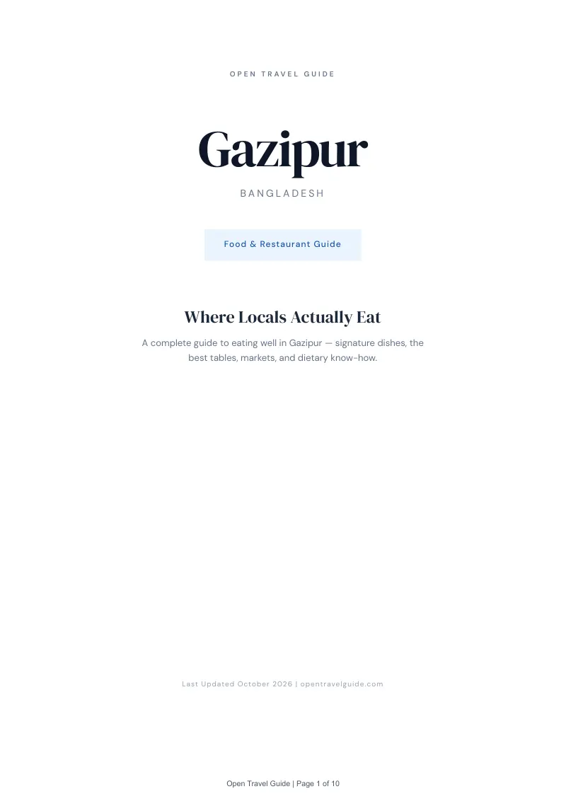 Gazipur Food & Restaurant Guide: Cover