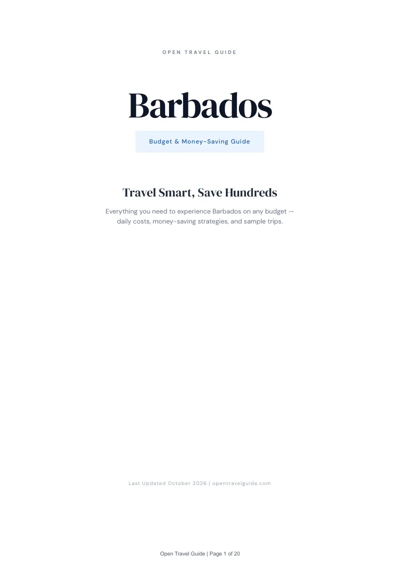 Barbados Budget & Money-Saving Guide: Cover