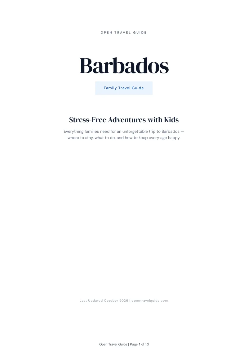 Barbados Family Travel Guide: Cover
