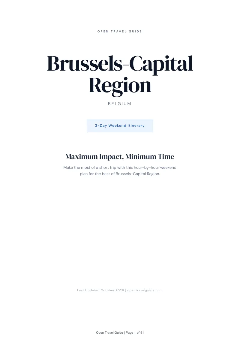 Brussels Capital Region 3-Day Weekend Itinerary: Cover
