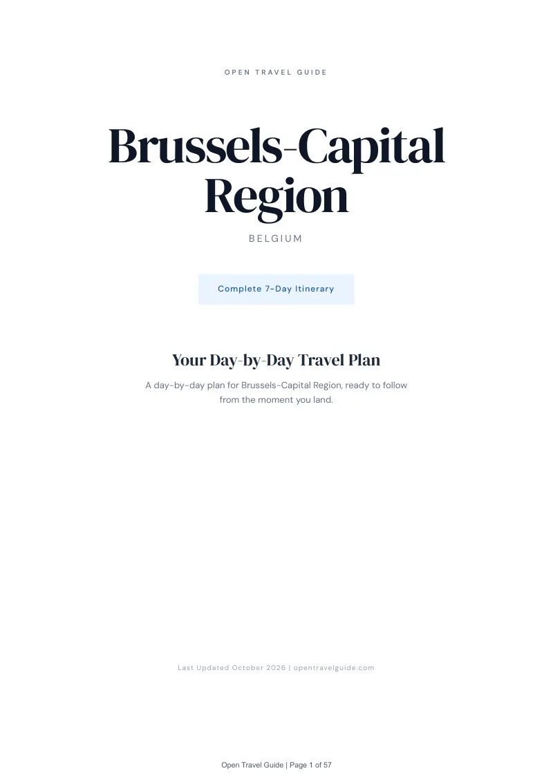 Brussels Capital Region 7-Day Itinerary: Cover