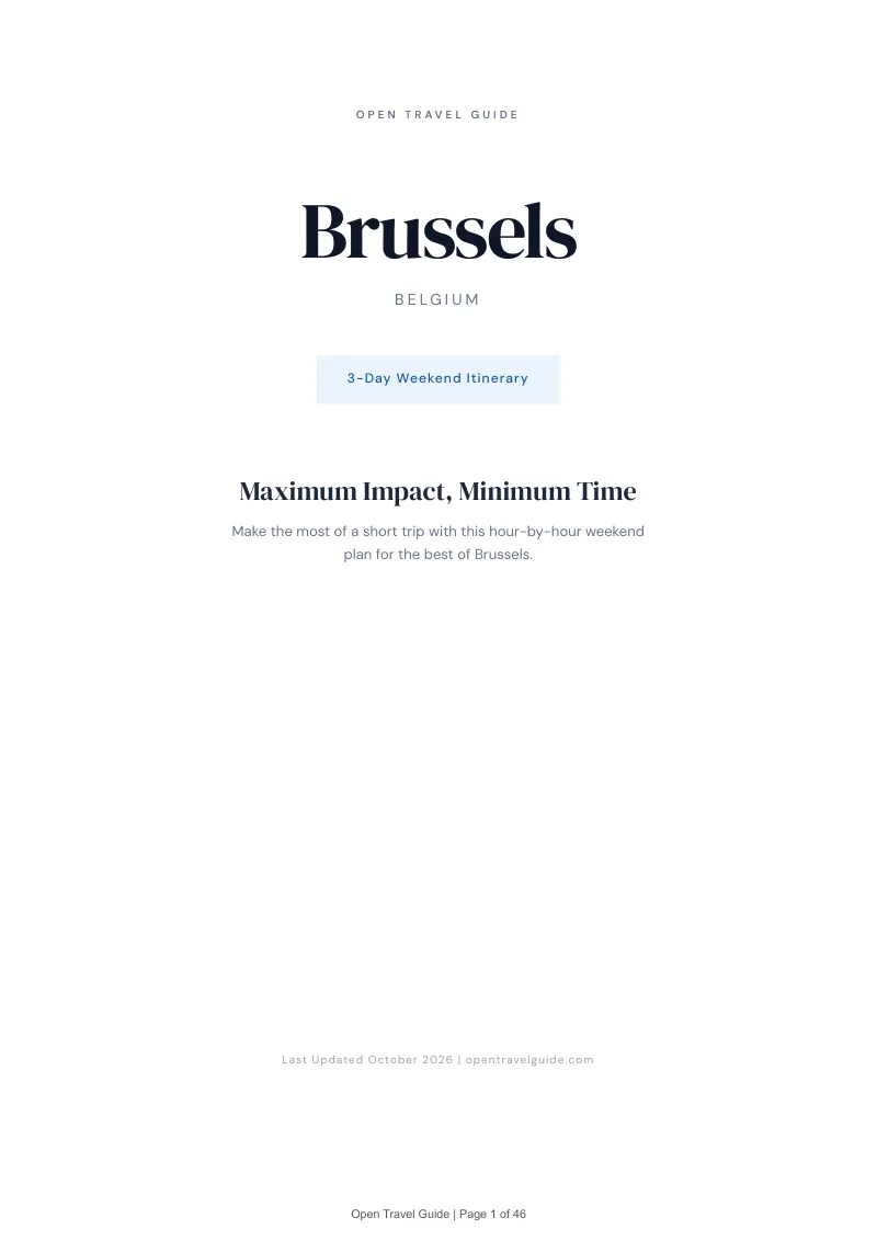 Brussels 3-Day Weekend Itinerary: Cover