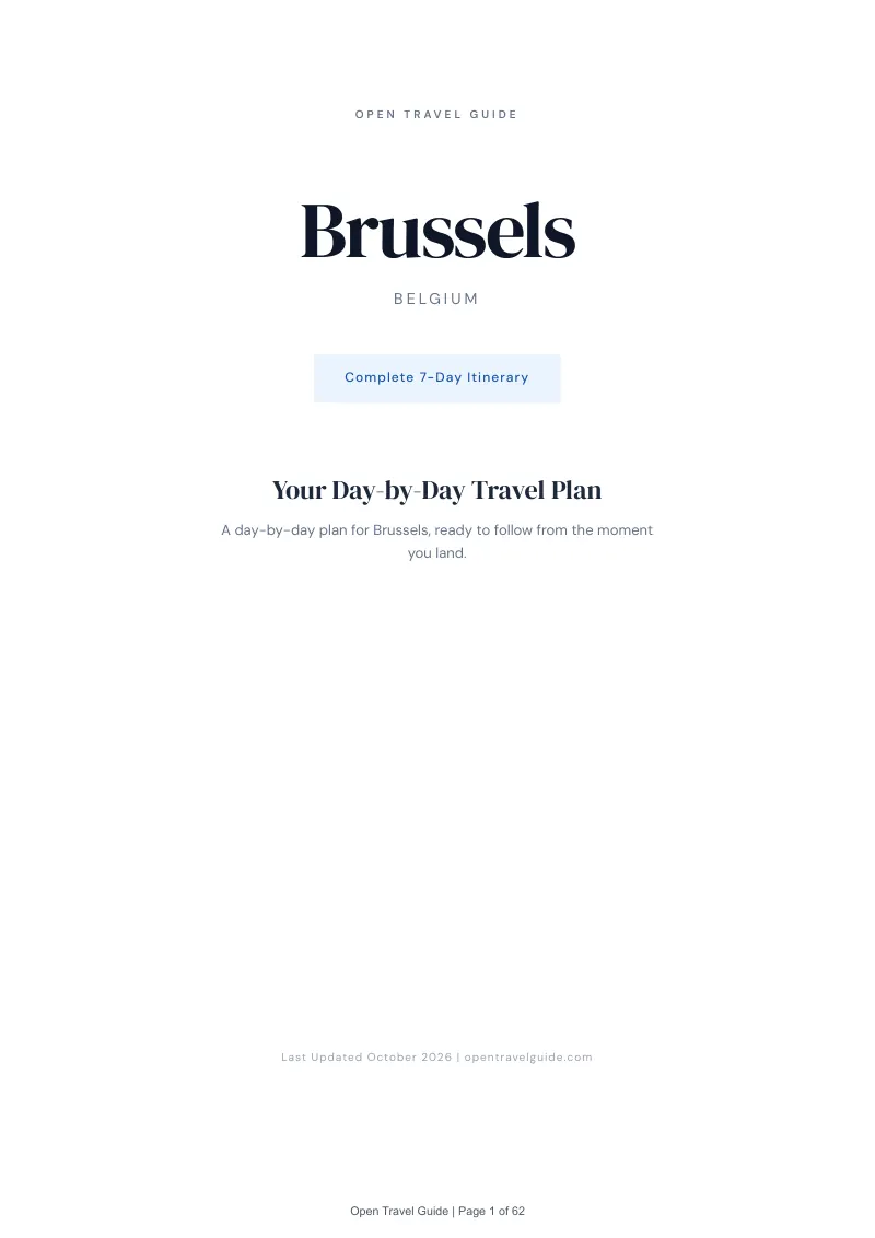 Brussels 7-Day Itinerary: Cover