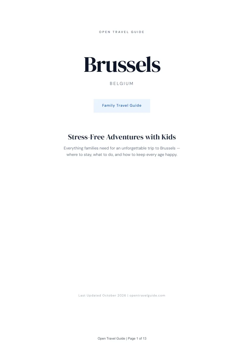 Brussels Family Travel Guide: Cover
