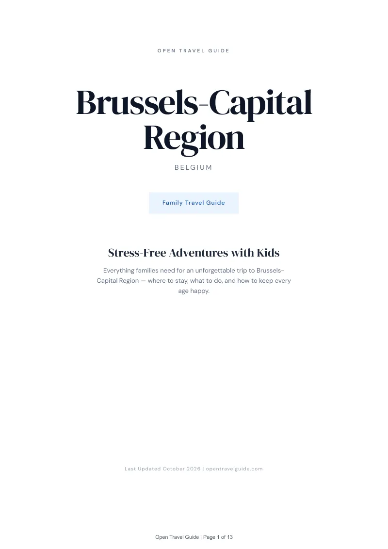 Brussels Capital Region Family Travel Guide: Cover