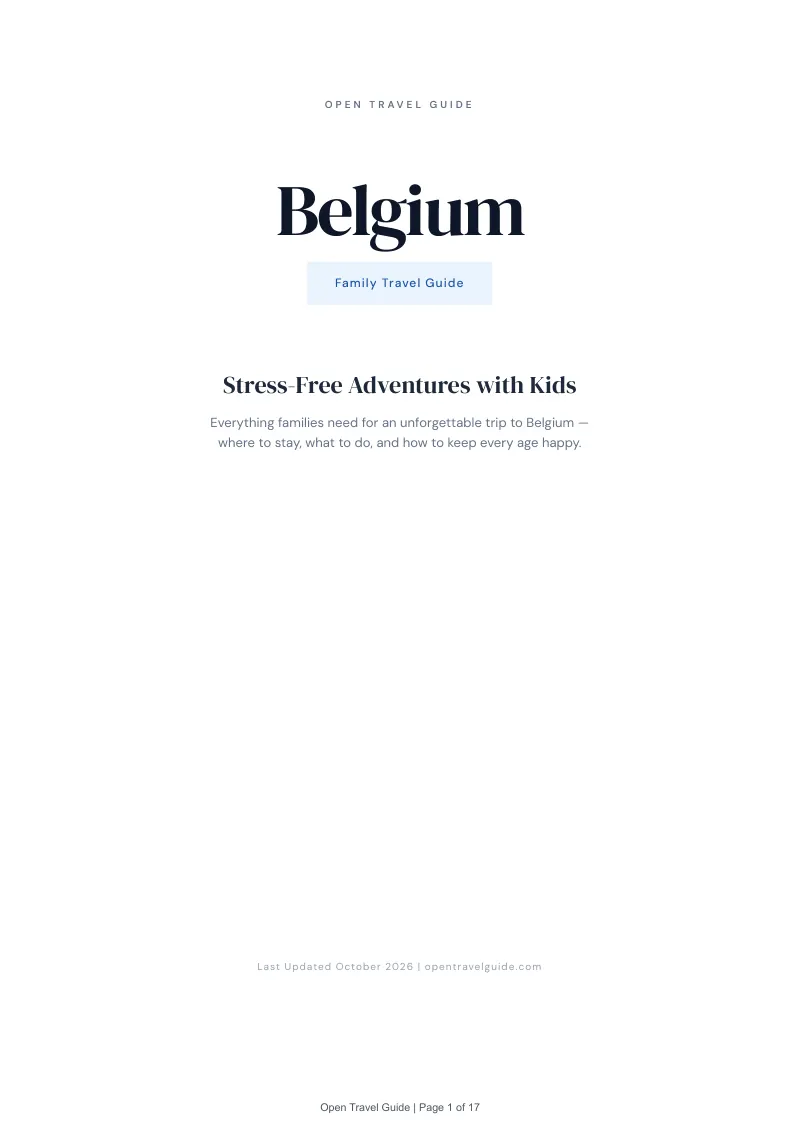 Belgium Family Travel Guide: Cover