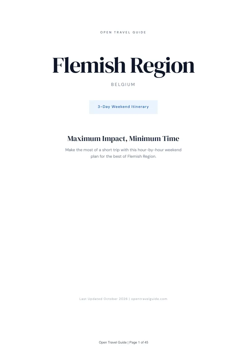 Flemish Region 3-Day Weekend Itinerary: Cover