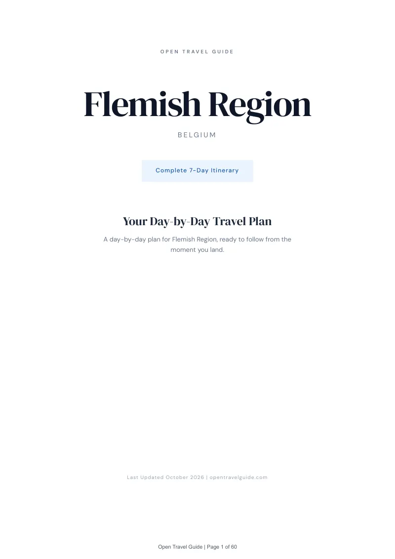 Flemish Region 7-Day Itinerary: Cover