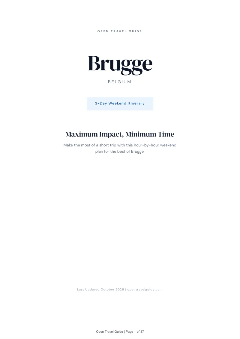 Brugge 3-Day Weekend Itinerary: Cover