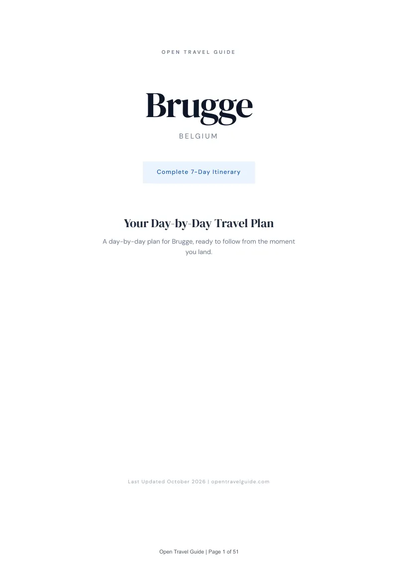 Brugge 7-Day Itinerary: Cover