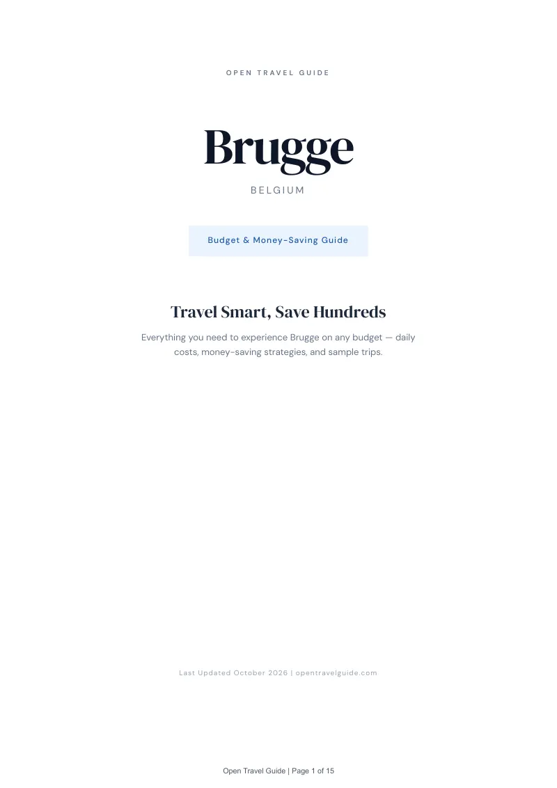 Brugge Budget & Money-Saving Guide: Cover