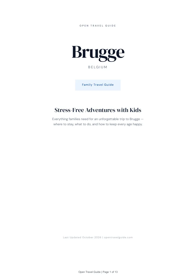 Brugge Family Travel Guide: Cover