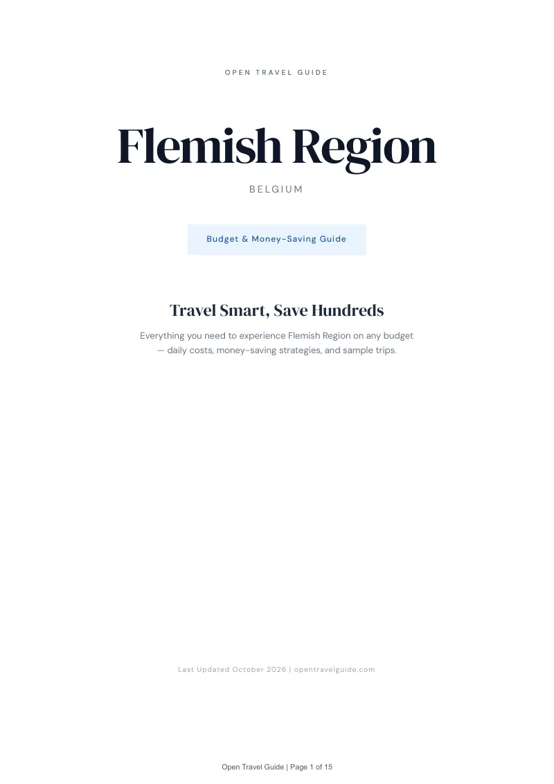 Flemish Region Budget & Money-Saving Guide: Cover