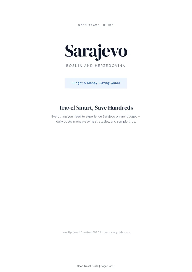 Sarajevo Budget & Money-Saving Guide: Cover