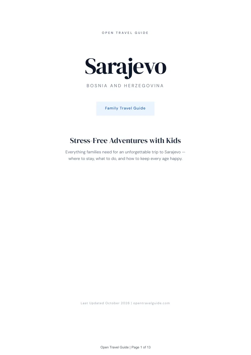 Sarajevo Family Travel Guide: Cover